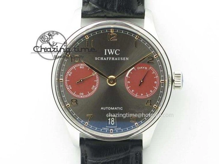 MIROTIME 0425 Practical Portuguese Real PR IW500109 ZF 1:1 Best Edition Black Dial On Black Leather Strap A52010 V 7308